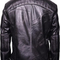 VearFit Rebond Rub Off Vintage Trend Real Leather Jacket Black for Men