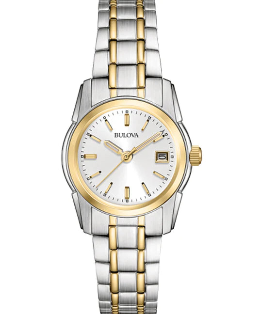 Bulova Classic Quartz Ladies Watch, Stainless Steel , Two-Tone (Model: 98M105)