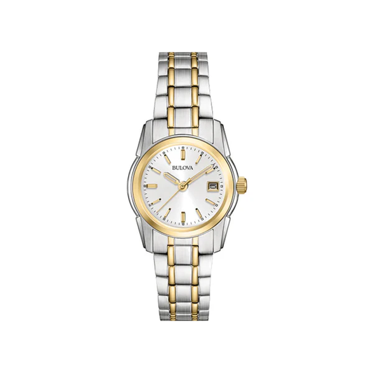 Bulova Classic Quartz Ladies Watch, Stainless Steel , Two-Tone (Model: 98M105)